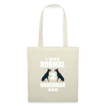 Doberman chien chiens cadeau pour animaux de compagnie - Sac en tissu - nature - Devant