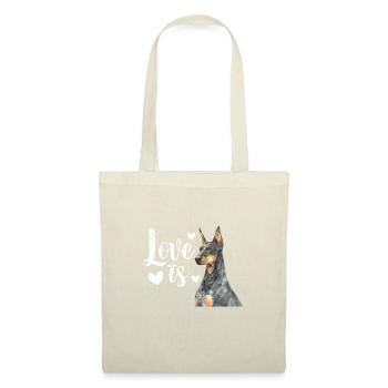 Doberman - Sac en tissu - nature - Devant