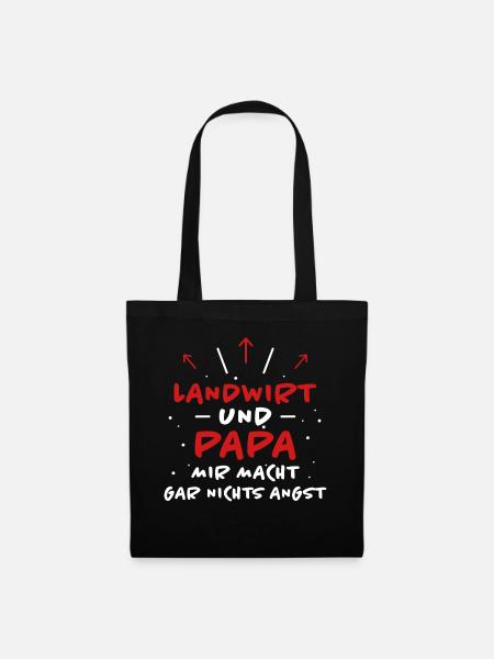 Landwirt Spruch Traktor Lustiges Landwirt Geschenk - Stoffbeutel - Schwarz