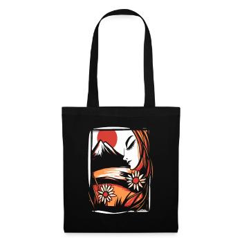 A beautiful woman enjoys the beauty of nature - Tote Bag - black - Front