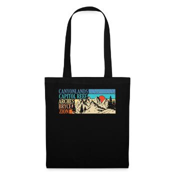 Explore Utah National Parks Mountains - Tote Bag - black - Front