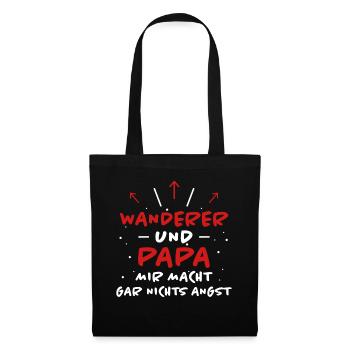 Wanderer Spruch Wandern Lustiges Wanderer Geschenk - Stoffbeutel - Schwarz - Vorne