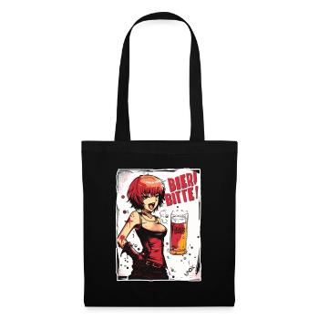 Beer Tent Punk Anime Girl, Beer Please - Tote Bag - black - Front