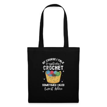 Crochet Tricot - Sac en tissu - noir - Devant