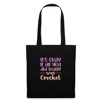 Crochet Knitting Sewing Seamstress Gift - Tote Bag - black - Front