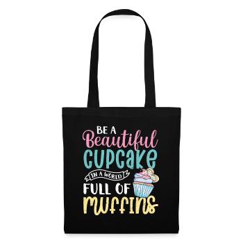 Cupcake - Stoffbeutel - Schwarz - Vorne