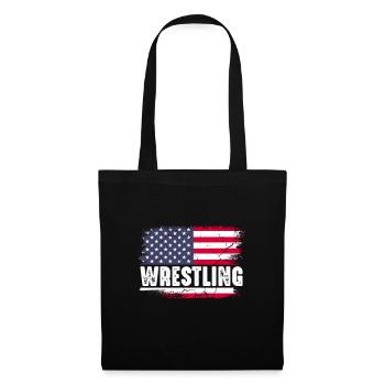 Wrestling Wrestler Fight Wrestling Ringer Gift - Tote Bag - black - Front