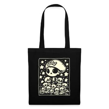 Chibi Pirate Skull - Tote Bag - black - Front