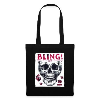 Diamants, rubis et crânes - Sac en tissu - noir - Devant