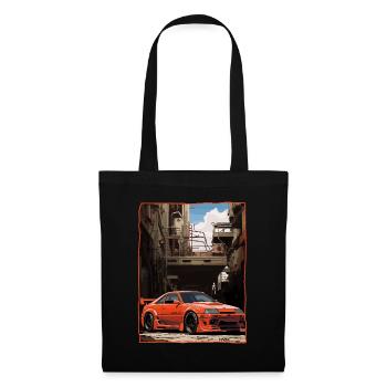 Brutalisme Anime JDM Voiture - Sac en tissu - noir - Devant