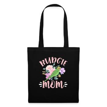 Perruche d’oiseau perruche cadeau - Sac en tissu - noir - Devant