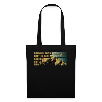 Explore Utah National Parks Mountains - Tote Bag - black - Front