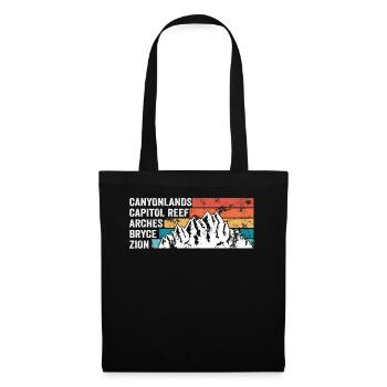 Explore Utah National Parks Mountains - Tote Bag - black - Front