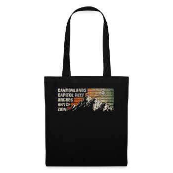 Explore Utah National Parks Mountains - Tote Bag - black - Front