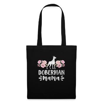 Doberman - Sac en tissu - noir - Devant