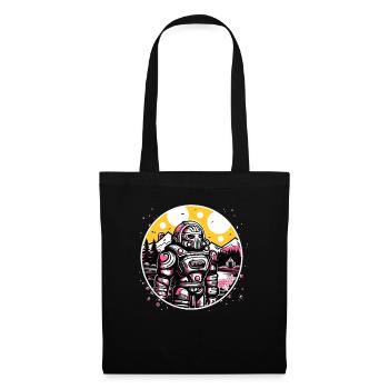 Beautiful nature and a robot knight - Tote Bag - black - Front