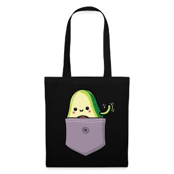 Avocado Guacamole Vegan Geschenk - Stoffbeutel - Schwarz - Vorne