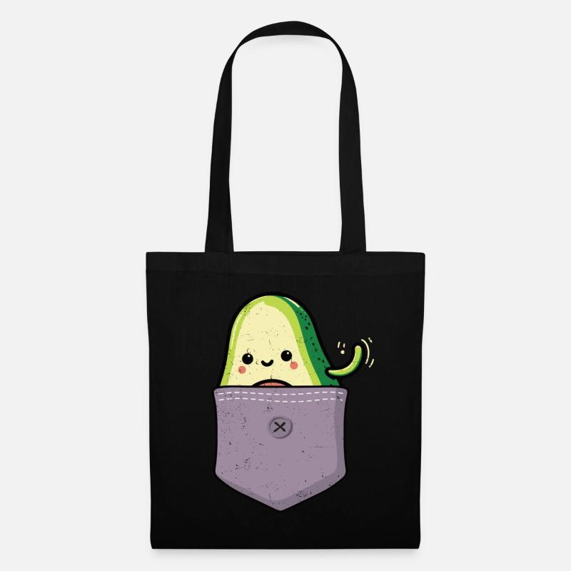 Avocado - Stoffbeutel - Schwarz