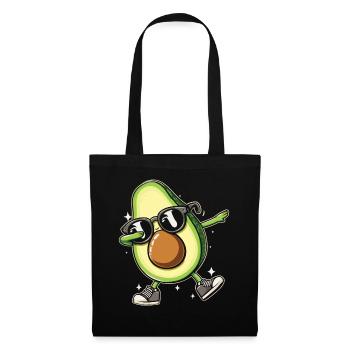 Avocado Guacamole Vegan Geschenk - Stoffbeutel - Schwarz - Vorne