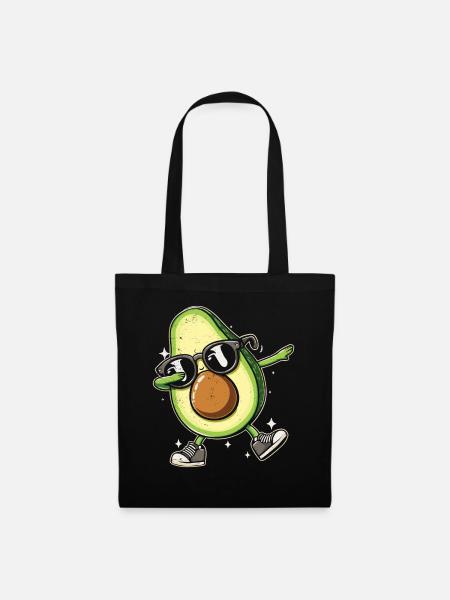 Avocado - Stoffbeutel - Schwarz