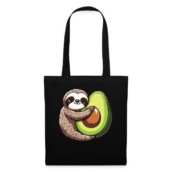 Avocado Guacamole Vegan Geschenk - Stoffbeutel - Schwarz - Vorne