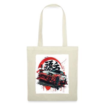 Straßenrennen mit japanischen JDM-Autos der 90er - Stoffbeutel - Natur - Vorne