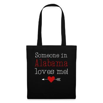 Quelqu’un en Alabama m’aime - Sac en tissu - noir - Devant