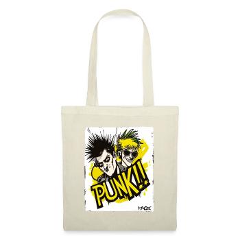Dessin animé cool sur la musique punk, espèce de punk ! - Sac en tissu - nature - Devant
