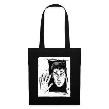 Abstract Surrealist Cartoon Man - Tote Bag - black - Front