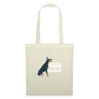 Doberman - Sac en tissu - nature - Devant
