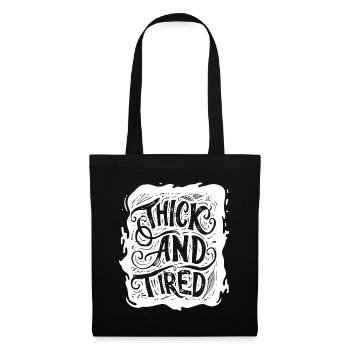 Gros et fatigué - Sac en tissu - noir - Devant