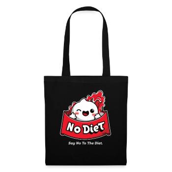 Dites non aux régimes : manger en s’amusant - Sac en tissu - noir - Devant