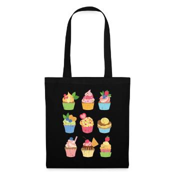 Cupcake - Stoffbeutel - Schwarz - Vorne