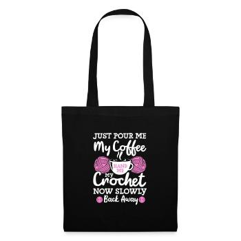 Crochet Knitting Sewing Seamstress Gift - Tote Bag - black - Front