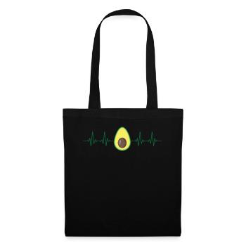 Avocado Guacamole Vegan Geschenk - Stoffbeutel - Schwarz - Vorne