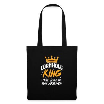 Cornhole Beanbag Sackloch Geschenk - Stoffbeutel - Schwarz - Vorne