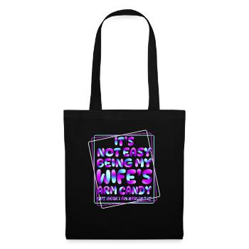 Ce n’est pas facile d’être le bonbon pour les bras de ma femme - Sac en tissu - noir - Devant