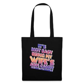 Ce n’est pas facile d’être le bonbon pour les bras de ma femme - Sac en tissu - noir - Devant