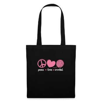 Crochet Knitting Sewing Seamstress Gift - Tote Bag - black - Front