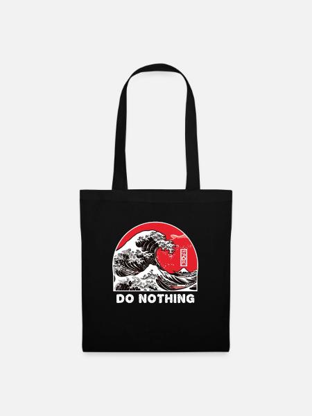 Kanagawa says: Don't do anything - Tote Bag - black