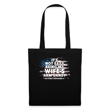 CE N’EST PAS FACILE D’ÊTRE LE BONBON DU BRAS DE MA FEMME - Sac en tissu - noir - Devant