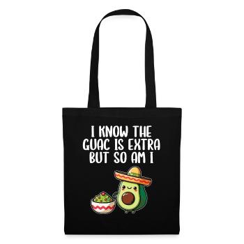 Avocat Guacamole Vegan Cadeau - Sac en tissu - noir - Devant