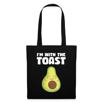 Avocat - Sac en tissu - noir - Devant