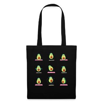 Avocado Guacamole Vegan Geschenk - Stoffbeutel - Schwarz - Vorne