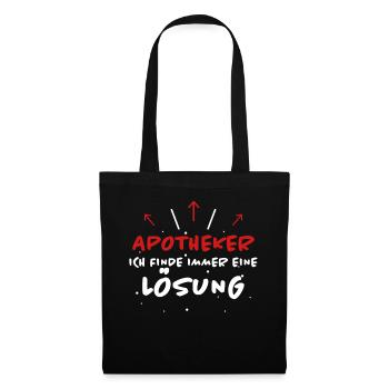 Apotheker Spruch Beruf Lustiges Apotheker Geschenk - Stoffbeutel - Schwarz - Vorne