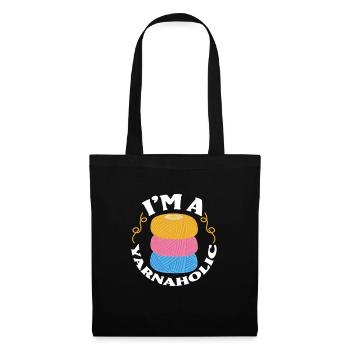 Crochet Knitting Sewing Seamstress Gift - Tote Bag - black - Front