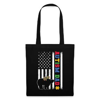 Journée de sensibilisation des pères autistes autistes cadeau - Sac en tissu - noir - Devant