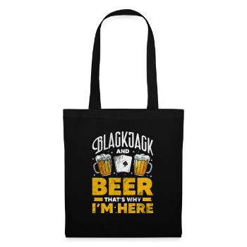 Blackjack Blackjack Card Game Casino Gift - Tote Bag - black - Front