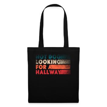 Hot-dog à la recherche d’un couloir - Sac en tissu - noir - Devant