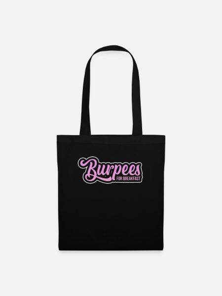 Burpees Fitness Burpee Krafttraining Geschenk - Stoffbeutel - Schwarz